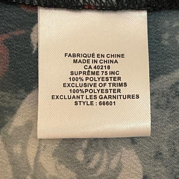 LadyDuch flower print tunic,with exclusive ornament on the shoulders & neckline - Picture 8 of 9